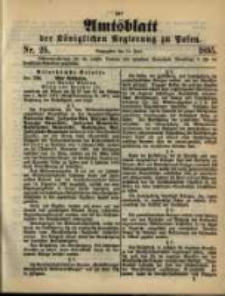 Amtsblatt der K&ouml;niglichen Regierung zu Posen. 1895.06.18 Nro.25