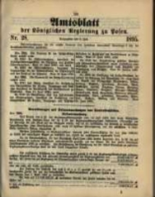 Amtsblatt der K&ouml;niglichen Regierung zu Posen. 1895.07.09 Nro.28