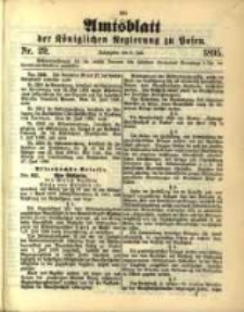 Amtsblatt der K&ouml;niglichen Regierung zu Posen. 1895.07.09 Nro.29