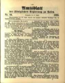 Amtsblatt der K&ouml;niglichen Regierung zu Posen. 1895.08.20 Nro.34