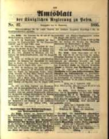 Amtsblatt der K&ouml;niglichen Regierung zu Posen. 1895.09.10 Nro.37