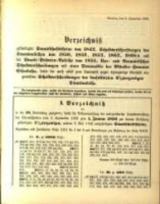 Verzeichniss &hellip; vom 3. September 1895...zum 1. Januar 1896