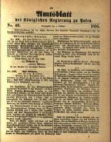 Amtsblatt der K&ouml;niglichen Regierung zu Posen. 1895.10.01 Nro.40