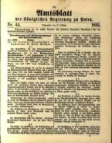 Amtsblatt der K&ouml;niglichen Regierung zu Posen. 1895.10.29 Nro.44