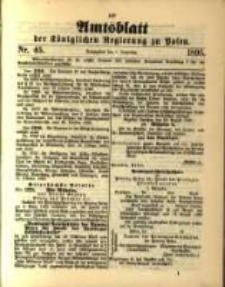Amtsblatt der K&ouml;niglichen Regierung zu Posen. 1895.11.05 Nro.45