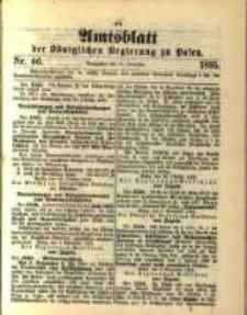 Amtsblatt der K&ouml;niglichen Regierung zu Posen. 1895.11.12 Nro.46