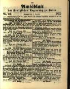 Amtsblatt der K&ouml;niglichen Regierung zu Posen. 1895.11.26 Nro.48