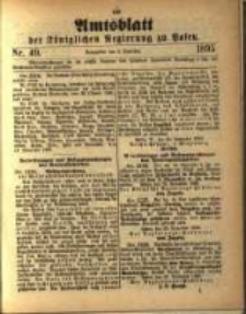 Amtsblatt der K&ouml;niglichen Regierung zu Posen. 1895.12.03 Nro.49