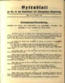Extrablatt zu Nr. 51 des Amtsblatt der K&ouml;niglichen Regierung. Posen, den 19. December 1895