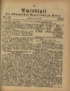 Amtsblatt der K&ouml;niglichen Regierung zu Posen. 1883.06.26 Nro.25