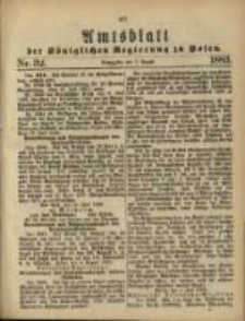 Amtsblatt der K&ouml;niglichen Regierung zu Posen. 1883.08.07 Nro.32