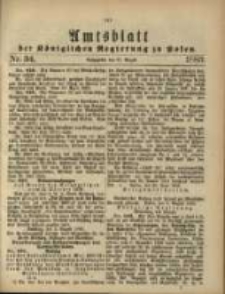 Amtsblatt der Königlichen Regierung zu Posen. 1883.08.21 Nro.34
