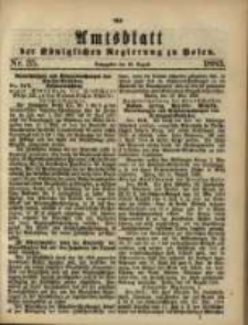 Amtsblatt der K&ouml;niglichen Regierung zu Posen. 1883.08.28 Nro.35