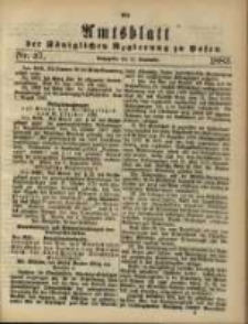 Amtsblatt der K&ouml;niglichen Regierung zu Posen. 1883.10.11 Nro.37