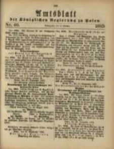 Amtsblatt der K&ouml;niglichen Regierung zu Posen. 1883.10.02 Nro.40