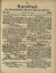 Amtsblatt der Königlichen Regierung zu Posen. 1883.10.02 Nro.40