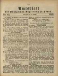Amtsblatt der Königlichen Regierung zu Posen. 1883.10.16 Nro.42