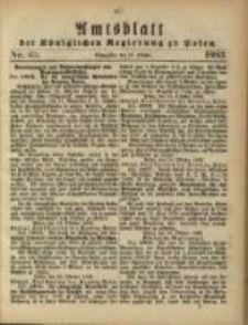 Amtsblatt der K&ouml;niglichen Regierung zu Posen. 1883.10.23 Nro.43