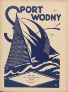 Sport Wodny: dwutygodnik poświęcony sprawom wioślarstwa, żeglarstwa, pływactwa, turystyki wodnej i jachtingu motorowego 1937.10 R.13 Nr18