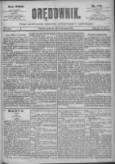 Orędownik: pismo dla spraw politycznych i sp&oacute;łecznych 1897.08.08 R.27 Nr179