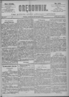 Orędownik: pismo dla spraw politycznych i spółecznych 1897.11.27 R.27 Nr271