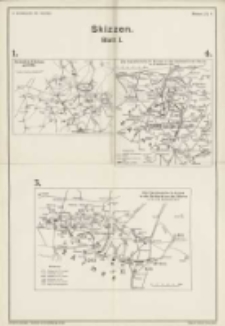 Der Marne-Feldzug : die Schlacht : mit zehn Karten und sechs Skizzen. Skizzen Blatt I Bd.4 Skizze 1,2,3,4