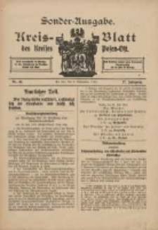Kreis-Blatt des Kreises Posen-Ost 1915.09.02 Jg.27 Nr45 Sonder Ausgabe