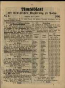 Amtsblatt der K&ouml;niglichen Regierung zu Posen. 1896.02.11 Nro.6