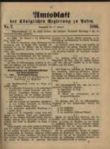Amtsblatt der K&ouml;niglichen Regierung zu Posen. 1896.02.18 Nro.7