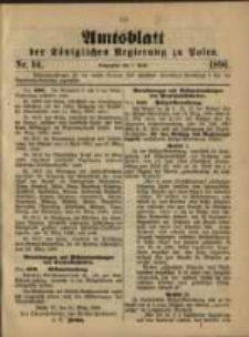 Amtsblatt der K&ouml;niglichen Regierung zu Posen. 1896.04.07 Nro.14