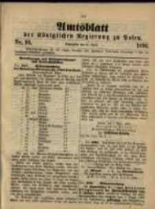 Amtsblatt der K&ouml;niglichen Regierung zu Posen. 1896.04.21 Nro.16