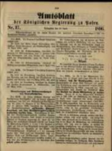Amtsblatt der K&ouml;niglichen Regierung zu Posen. 1896.04.28 Nro.17