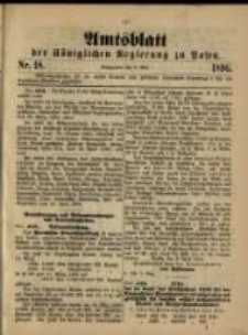 Amtsblatt der K&ouml;niglichen Regierung zu Posen. 1896.05.05 Nro.18
