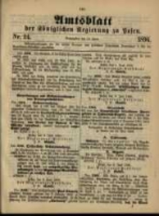 Amtsblatt der K&ouml;niglichen Regierung zu Posen. 1896.06.16 Nro.24