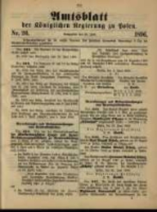 Amtsblatt der K&ouml;niglichen Regierung zu Posen. 1896.06.30 Nro.26