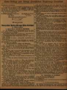 Extra = Beilage zum k&ouml;nigl. Preu&szlig;ischen Regierungs = Amtsblatt