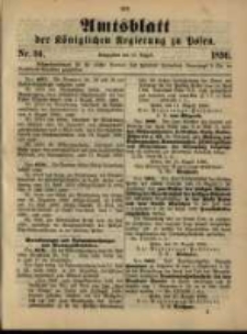 Amtsblatt der Königlichen Regierung zu Posen. 1896.08.25 Nro.34