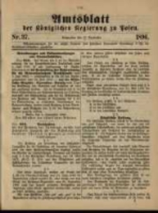 Amtsblatt der K&ouml;niglichen Regierung zu Posen. 1896.09.15 Nro.37