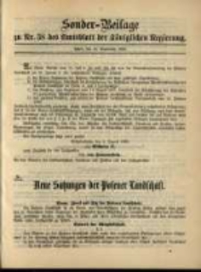 Sonder- Beilage zu Nr. 38 des Amtsblatt der K&ouml;niglichen Regierung