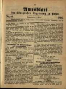 Amtsblatt der K&ouml;niglichen Regierung zu Posen. 1896.10.06 Nro.40
