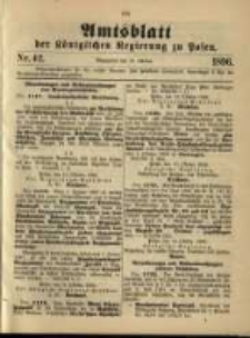 Amtsblatt der K&ouml;niglichen Regierung zu Posen. 1896.10.20 Nro.42