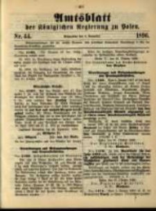 Amtsblatt der K&ouml;niglichen Regierung zu Posen. 1896.11.03 Nro.44