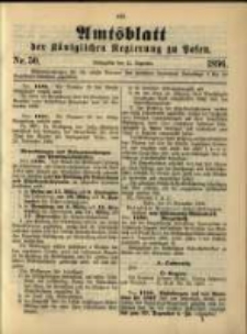 Amtsblatt der K&ouml;niglichen Regierung zu Posen. 1896.12.15 Nro.50