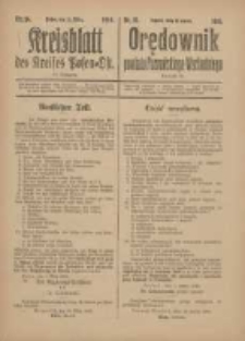 Kreis-Blatt des Kreises Posen-Ost. Orędownik Powiatu Poznańskiego-Wschodniego 1919.03.16 Jg.31 Nr16