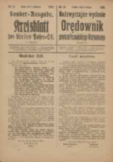 Kreis-Blatt des Kreises Posen-Ost. Orędownik Powiatu Poznańskiego-Wschodniego 1919.02.17 Jg.31 Nr12 Sonder Ausgabe Wydanie Nadzwyczajne