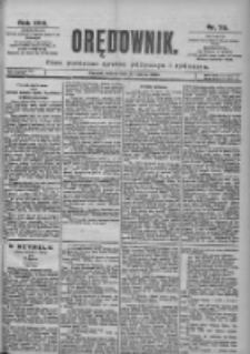 Orędownik: pismo dla spraw politycznych i sp&oacute;łecznych 1899.03.25 R.29 Nr70