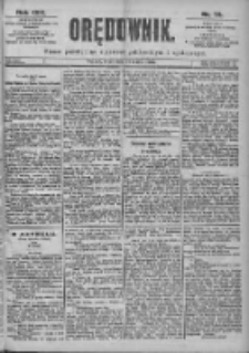 Orędownik: pismo dla spraw politycznych i spółecznych 1899.03.29 R.29 Nr72