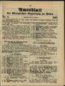 Amtsblatt der K&ouml;niglichen Regierung zu Posen. 1897.01.26 Nro.4