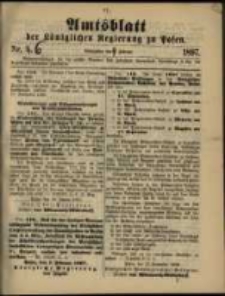 Amtsblatt der K&ouml;niglichen Regierung zu Posen. 1897.02.09 Nro.6