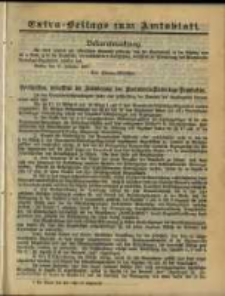 Extra - Beilage zum Amtsblatt